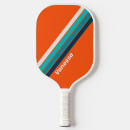 Palas De Pickleball Guardavidas Retro a Rayas con Nombre
