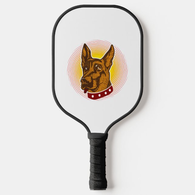 Palas De Pickleball Guardián Perro Belga Malinois Shepherd (Anverso)