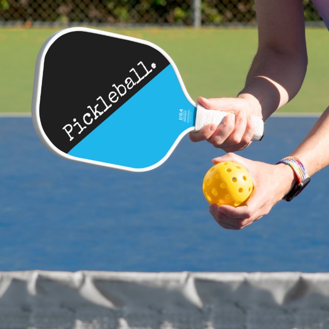 Palas De Pickleball Guay Black Bright Sky Blue Slickleball Textos (in situ)