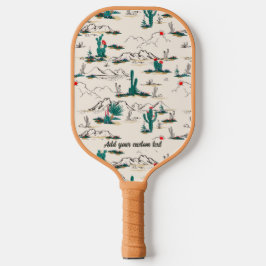 Palas De Pickleball Guay Retro Desert Mountain Cactus Personalizado Te