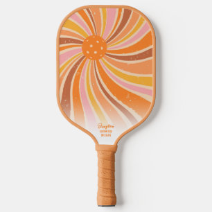 Palas De Pickleball Guay Spiral Swirl Retro Rays Personalizado Nombre