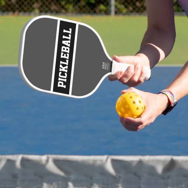 Palas De Pickleball Guay Sporty Gray Black PICKLEBALL Tiras de texto (in situ)
