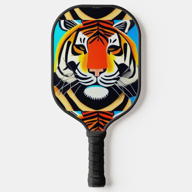 Palas De Pickleball Guay Tiger Face Resumen de arte (Anverso)