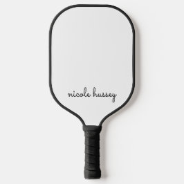 Palas De Pickleball Guión blanco | Monograma moderno con estilo