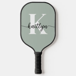 Palas De Pickleball Guion de Monograma Verde Salvia