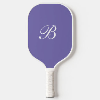 Palas De Pickleball Guión elegante monograma púrpura