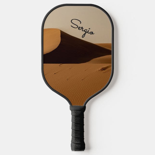 Palas De Pickleball Guión personalizado del paisaje desierto de dunas  (Anverso)