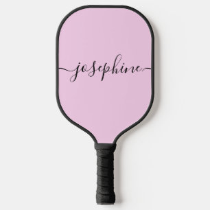 Palas De Pickleball Guión rosa elegante personalizado