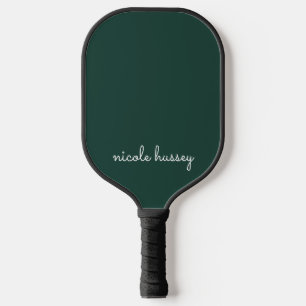 Palas De Pickleball Guión verde de emergencia Monograma moderno con