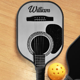 Palas De Pickleball Guitarra Acústica Gris Woodgrain Nombre Guitariano