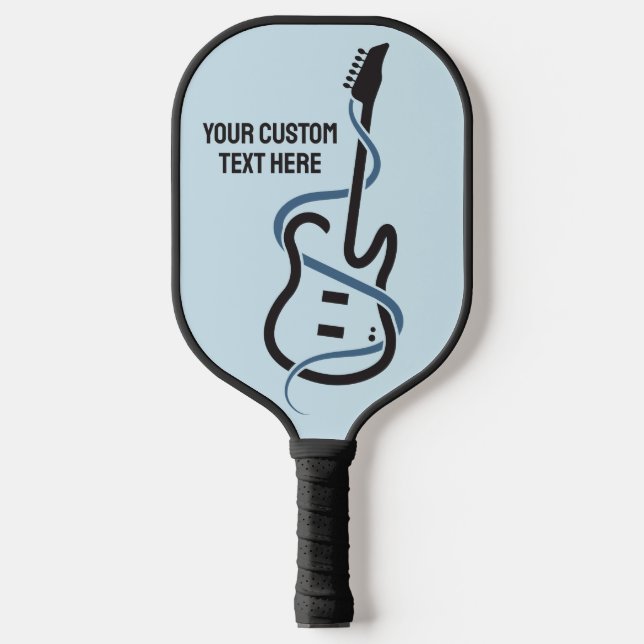 Palas De Pickleball Guitarra con estilo de texto personalizado (Anverso)