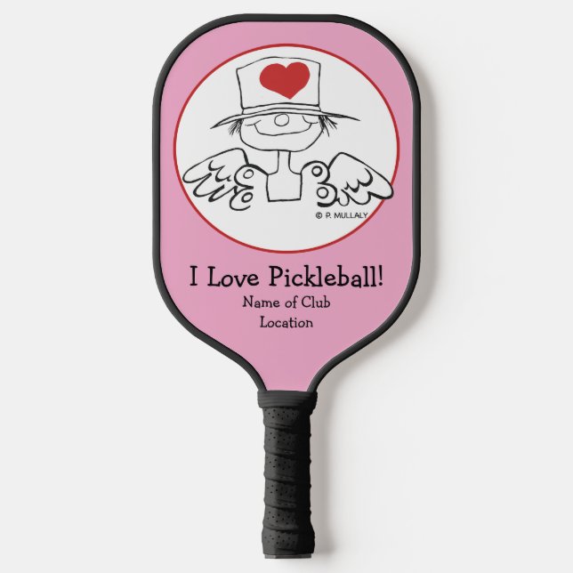 Palas De Pickleball Hada del corazón © Personalizado (Anverso)