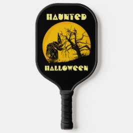 Palas De Pickleball Halloween Bruja malvada, árbol muerto de luna llen