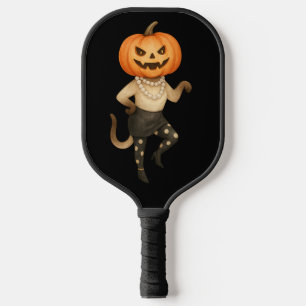 Palas De Pickleball Halloween con Calabaza para los amantes de los gat