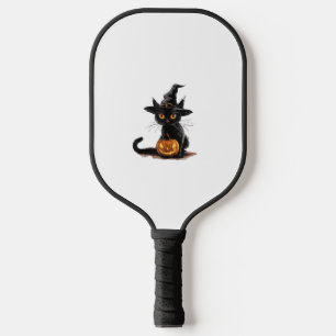 Palas De Pickleball Halloween de calabaza de gato