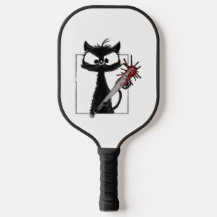 Palas De Pickleball Halloween del Béisbol de Gato Negro