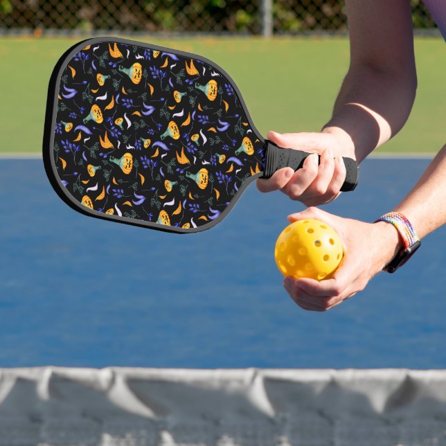 Palas De Pickleball Halloween Forest Pickleball Racket (in situ)
