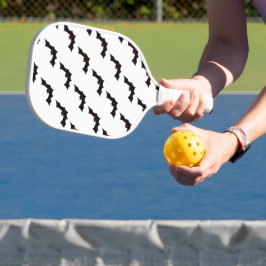 Palas De Pickleball Halloween, Patrón de Murciélagos, Truco o Trato, B
