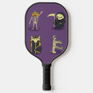 Palas De Pickleball Halloween Skeleton Dracula Mummy Grim Reaper