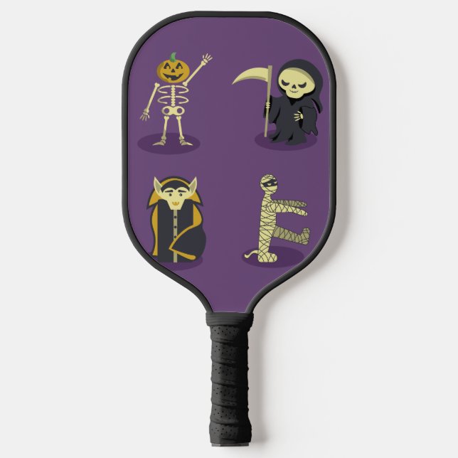 Palas De Pickleball Halloween Skeleton Dracula Mummy Grim Reaper (Anverso)