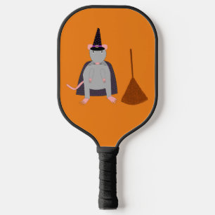 Palas De Pickleball =Halloween Witch Rat and Broom