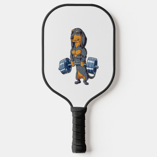 Palas De Pickleball Halterofilia de Dachshund (Anverso)