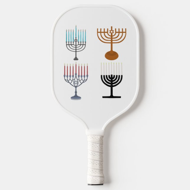 Palas De Pickleball Hanukkah Religión Judaísmo judaico judío (Anverso)