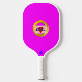 Palas De Pickleball Heart Magenta Paddle moderno de pelota de fusilerí