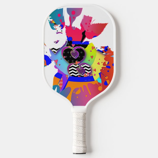 Palas De Pickleball Hearts And Flowers (Anverso)