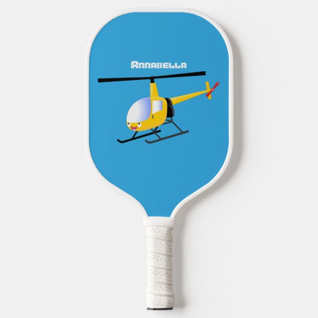 Palas De Pickleball Helicóptero de personalizado alegre amarillo lindo (Anverso)