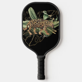 PALAS DE PICKLEBALL HERMOSA LEOPARD ART CON HOJAS TROPICALES