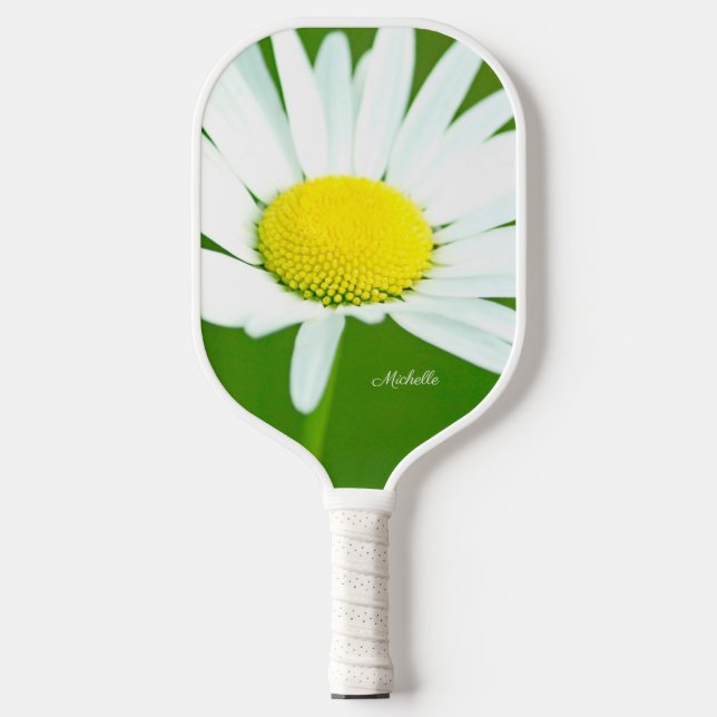 Palas De Pickleball Hermosa margarita blanca personalizada (Anverso)