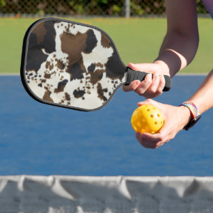 Palas De Pickleball Hermosa vaca marrón Imprimir falsa apariencia Ante