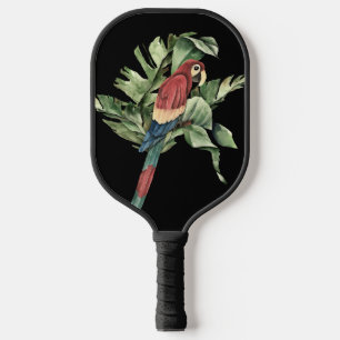 PALAS DE PICKLEBALL HERMOSAS HOJAS TROPICALES DE ARTE DE PARROTE COLOR