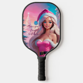 Palas De Pickleball Hermoso Chica de Navidades rosados 01