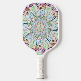 Palas De Pickleball Hermoso jardín Doily Mandala Art