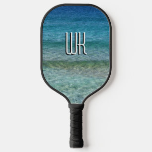 Palas De Pickleball Hermoso Mar Caribe Tranquilo Monogramado