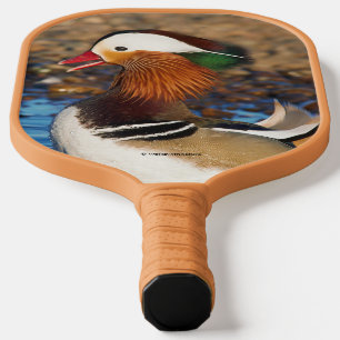 Palas De Pickleball Hermoso pato chatty mandarín en el estanque