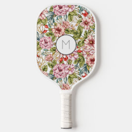 Palas De Pickleball Hermoso patrón floral rosa