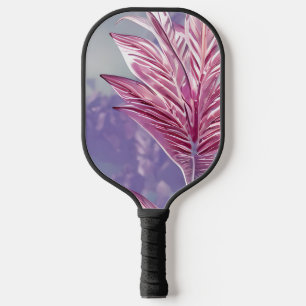 Palas De Pickleball Hermoso patrón translúcido de hojas rosadas