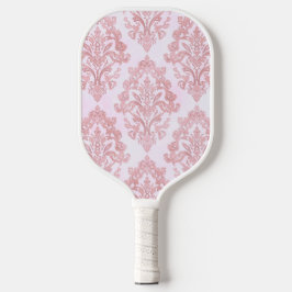 Palas De Pickleball Hermoso patrón victoriano de damasco en rosa agua