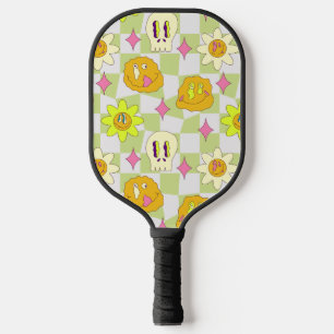 Palas De Pickleball Hippie 70 Crazy Sonría Psicodelic Trippy