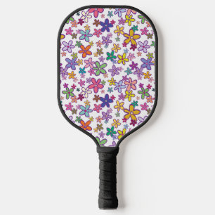 Palas De Pickleball Hippie de poder de las flores de los 70 de Retro F