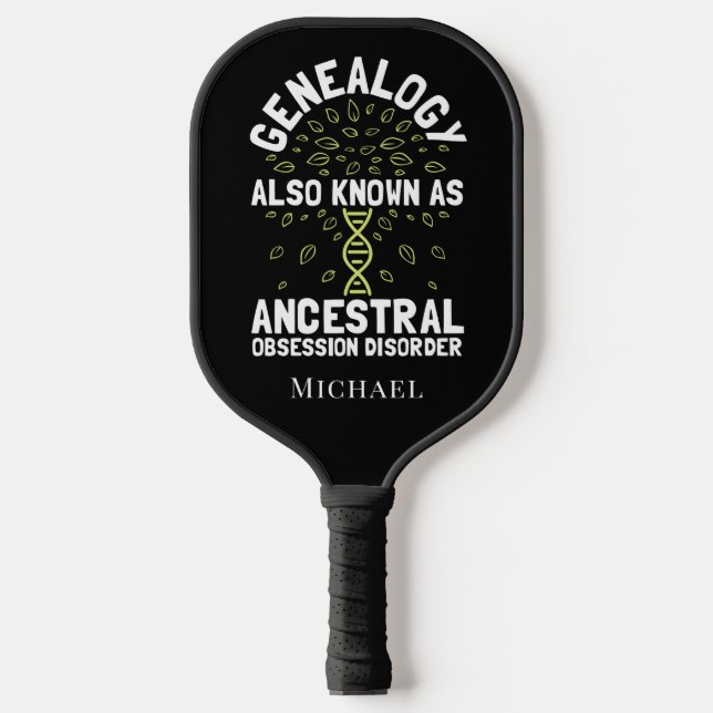 Palas De Pickleball Historiador genealógico familiar personalizado (Anverso)