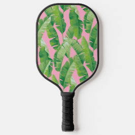 Palas De Pickleball Hojas de plátano rosadas