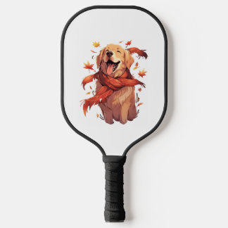 Palas De Pickleball Hojas otoñales del perro otoñal