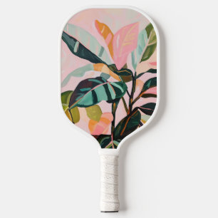 Palas De Pickleball Hojas tropicales Palm Tree Colorful Botanful