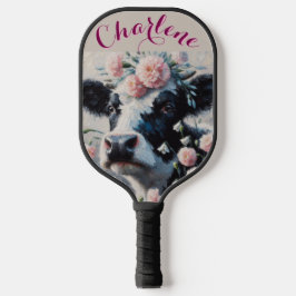 Palas De Pickleball Holstein Cow Carnations Farmhouse Personalizado