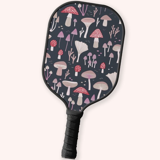 Palas De Pickleball Hongos Seta Hongo (Mushroom fungi and toadstool dark Pickleball padle)