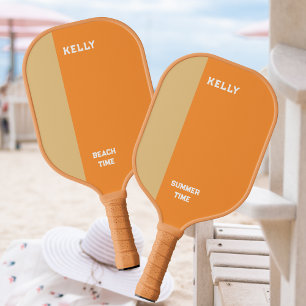 Palas De Pickleball Hora de verano de la playa con nombre